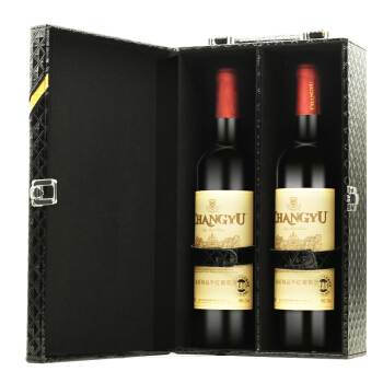 张裕（CHANGYU）红酒优选级精品干红葡萄酒双支礼盒装（皮盒）750ml*2瓶