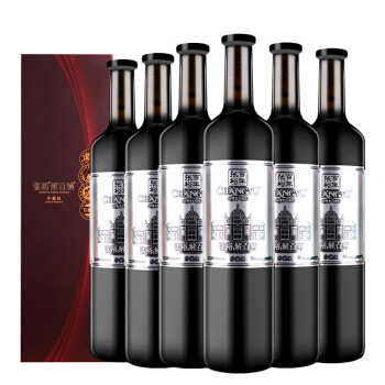 张裕（CHANGYU）红酒 第九代珍藏级解百纳干红葡萄酒（礼盒装）750ml*6瓶 整箱装