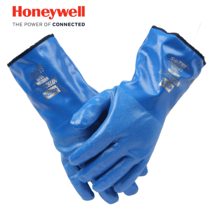霍尼韦尔工业实验室丁腈手套加厚加大防化学防污抗腐蚀劳保手套