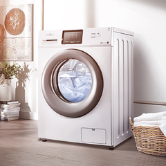 小天鹅洗衣机全自动家用洗烘干一体10kg变频滚筒TD100V62WADG 白色 滚筒