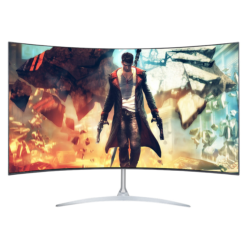 安美特27英寸四面无边框电脑曲面显示器 台式电竞PS4高清液晶屏幕